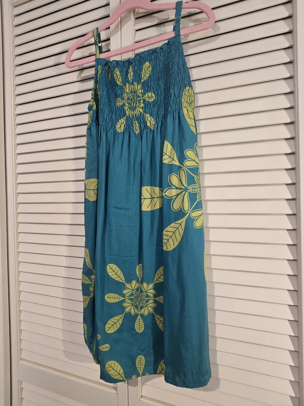 Yireh Girls. Kaia Dress in Naupaka ShoresTurquoise Floral Smocked Sundress Skirt